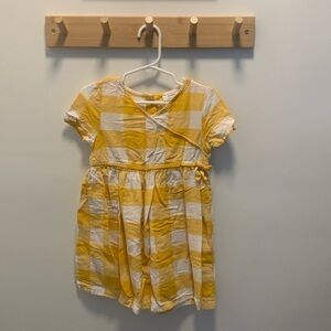 Toddler yellow gingham dress